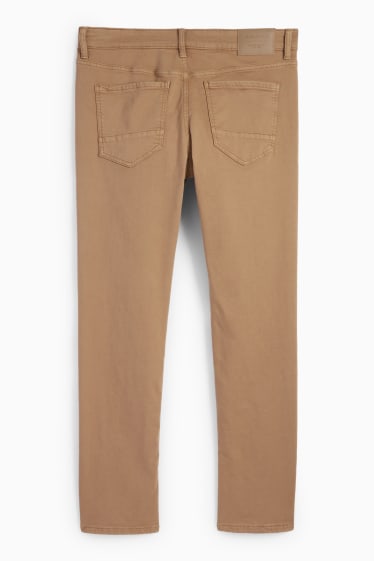 Bărbați - Pantaloni - slim fit - Flex - LYCRA® - maro deschis