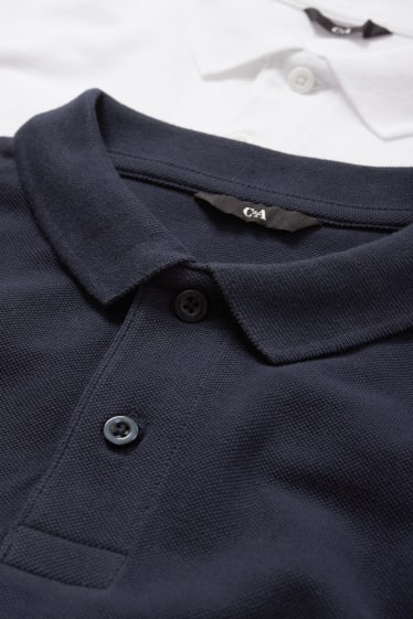 Bărbați - Multipack 2 buc. - tricou polo - albastru închis
