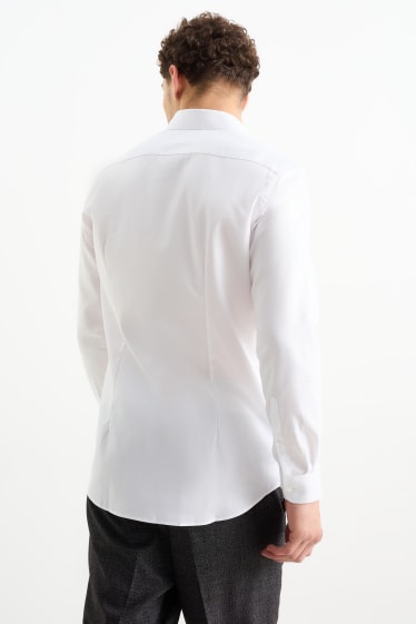 Bărbați - Cămașă office - slim fit - guler Kent - ușor de călcat - alb