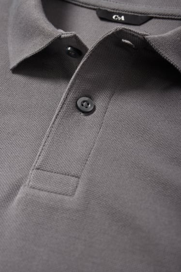 Bărbați - Tricou polo - regular fit - gri închis