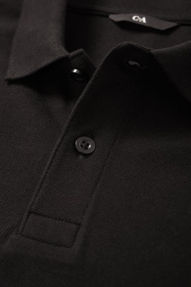 Bărbați - Tricou polo - regular fit - negru
