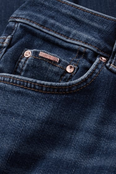 Femei - Bootcut jeans - talie medie - denim-albastru închis
