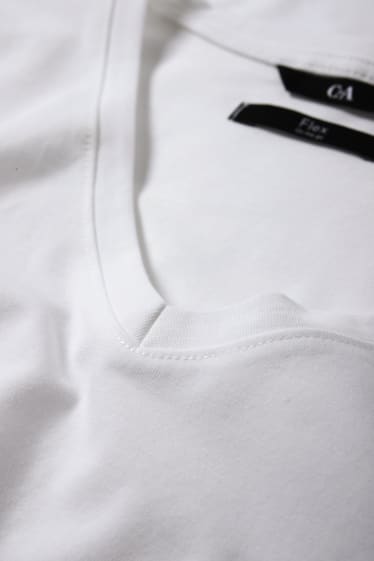 Bărbați - Tricou - slim fit - Flex - alb