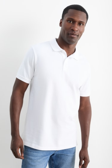 Bărbați - Tricou polo - regular fit - alb