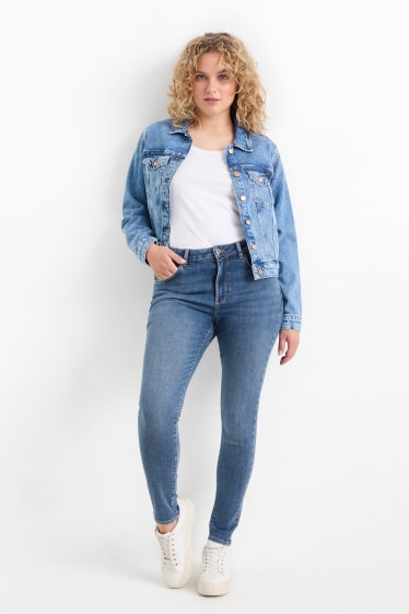 Femei - Skinny jeans - talie medie - jeans modelatori - Flex - LYCRA® - denim-albastru