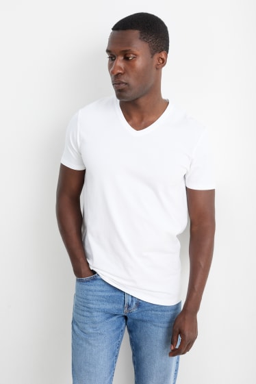 Bărbați - Tricou - slim fit - Flex - alb
