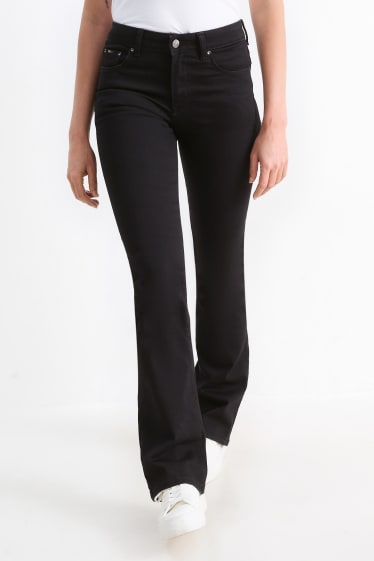 Femei - Bootcut jeans - talie medie - LYCRA® - negru