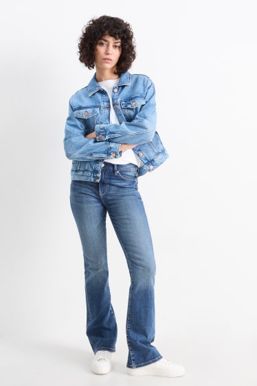 Femei - Bootcut jeans - talie medie - LYCRA® - denim-albastru