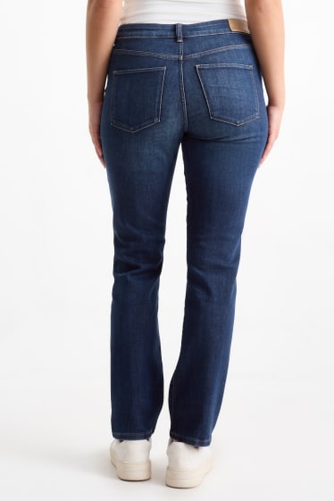 Femei - Straight jeans - talie medie - LYCRA® - denim-albastru