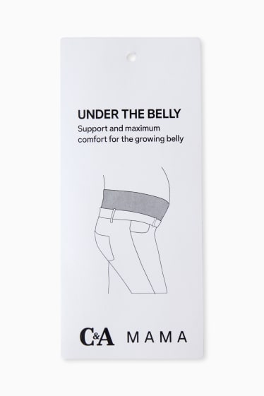 Femei - Pantaloni de pijama gravide - cu buline - cu fronseuri - gri deschis melanj