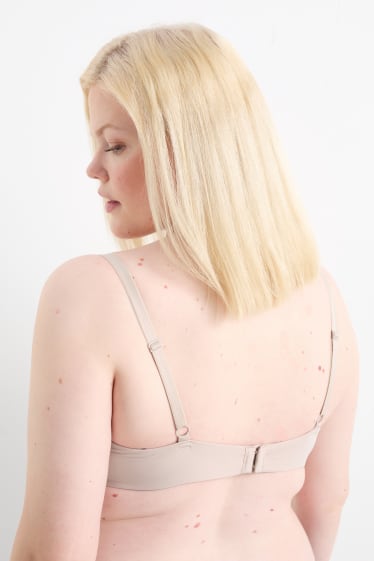 Femei - Sutien cu armătură - DEMI - vătuit - LYCRA® - bej deschis