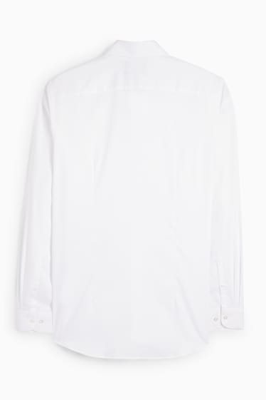 Bărbați - Cămașă office - slim fit - guler Kent - ușor de călcat - alb