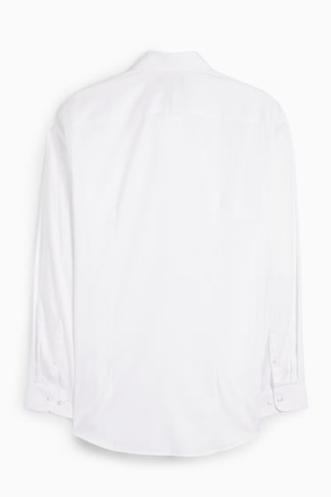 Bărbați - Cămașă office - slim fit - guler italian - ușor de călcat - alb