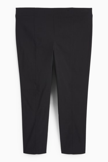 Femei - Pantaloni de stofă - talie înaltă - straight fit - LYCRA® - negru