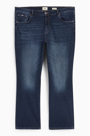 Femei - Bootcut jeans - talie medie - denim-albastru închis