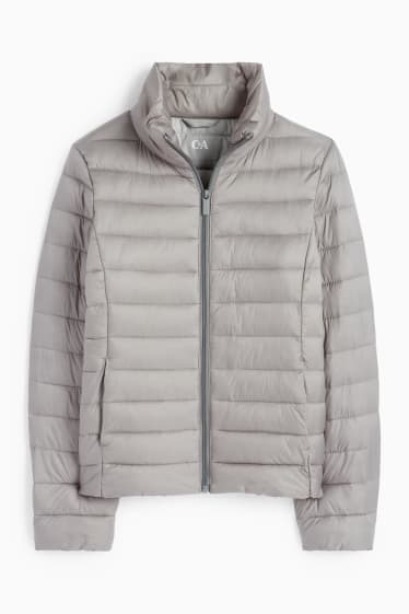 Dámské - Prošívaná bunda - šedá