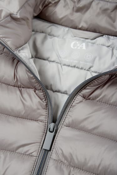 Dámské - Prošívaná bunda - šedá