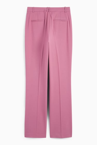 Femei - Pantaloni office - talie medie - straight fit - violet