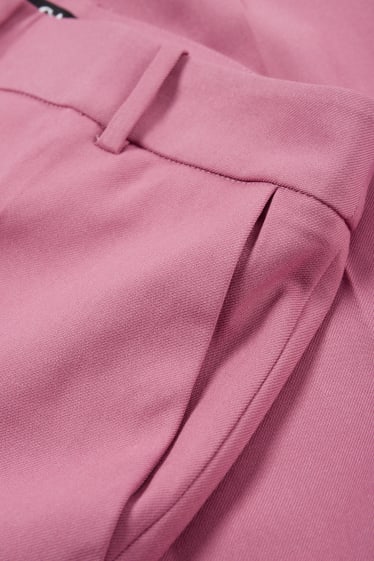 Femei - Pantaloni office - talie medie - straight fit - violet