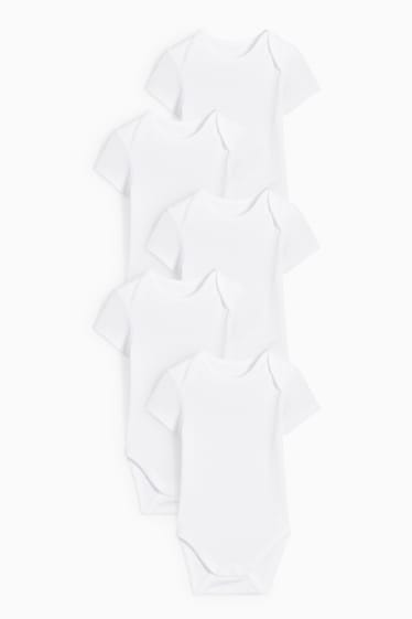 Unisex - Paquet de 5 - bodi per a nadó - blanc