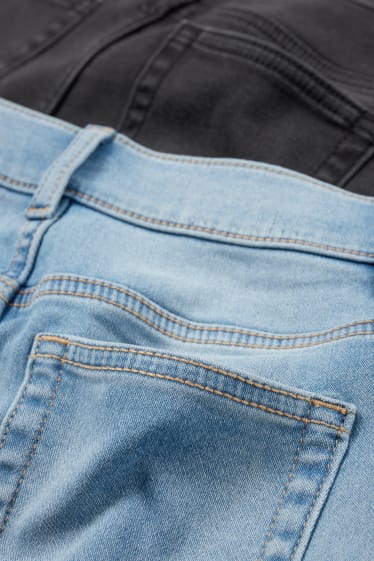 Copii - Băieți - Multipack 2 perechi - slim jeans - betelie extra-lată - albastru