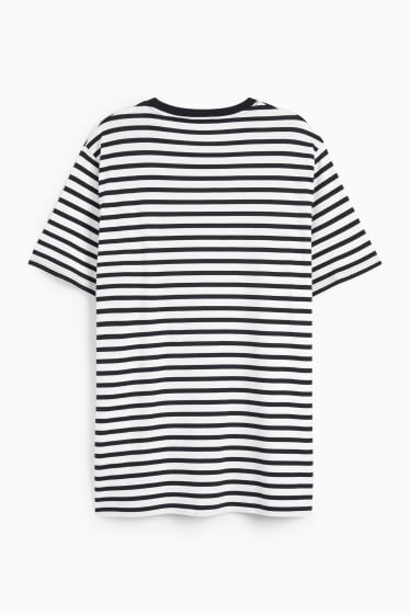 Bărbați - Tricou - cu dungi - alb / negru