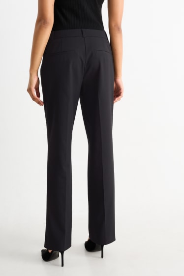 Femei - Pantaloni office - talie medie - straight fit - Mix & Match - negru