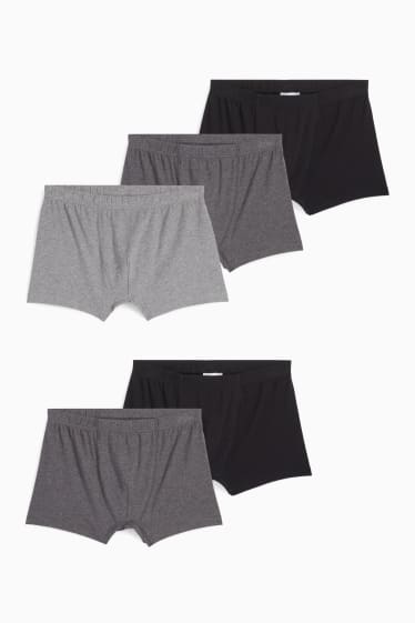 Bărbați - Multipack 5 buc. - chiloți boxer - gri / negru