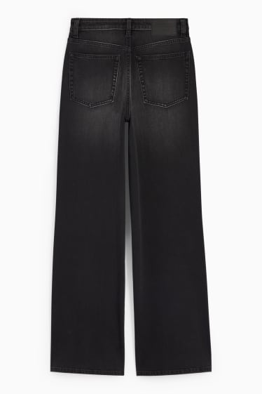 Dámské - Wide leg jeans - high waist - džíny - tmavošedé