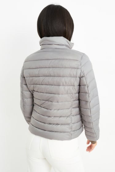 Dámské - Prošívaná bunda - šedá