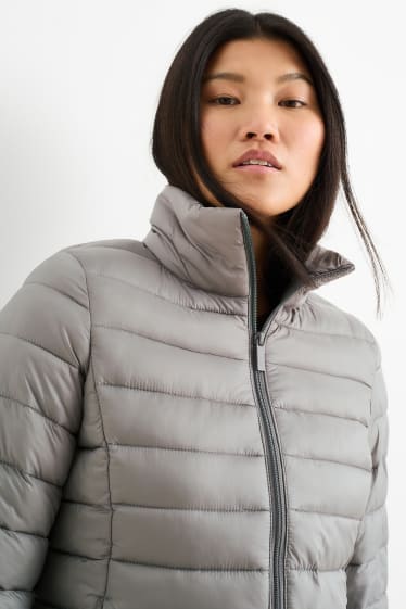 Dámské - Prošívaná bunda - šedá