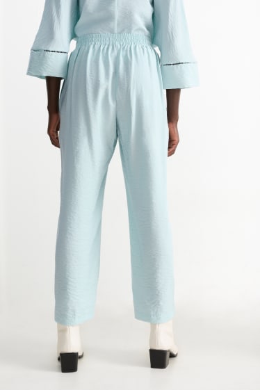 Damen - Stoffhose - High Waist - Tapered Fit - mintgrün