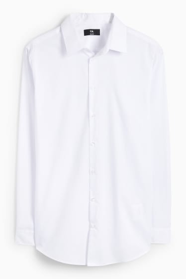 Bărbați - Cămașă office - slim fit - guler Kent - alb