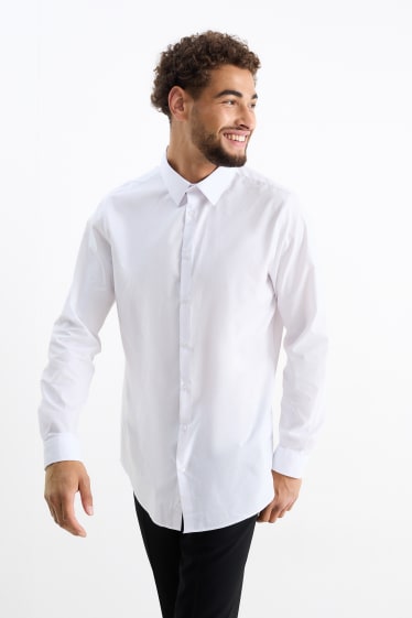 Bărbați - Cămașă office - slim fit - guler Kent - alb