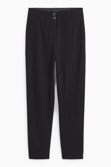 Femei - Pantaloni de stofă - talie înaltă - slim fit - negru