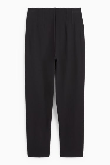 Femei - Pantaloni de stofă - talie înaltă - slim fit - negru