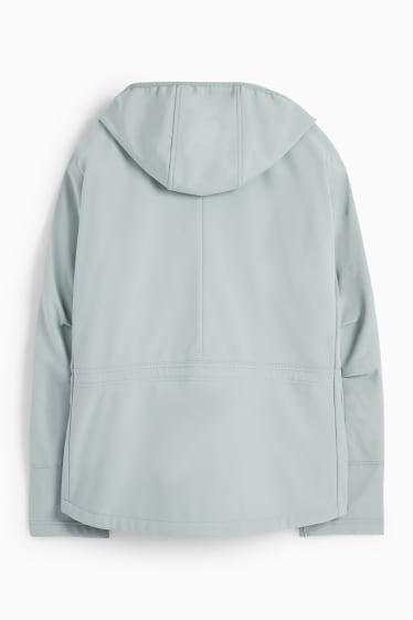 Femei - Geacă softshell cu glugă - rezistentă la apă - 4 Way Stretch - verde mentă