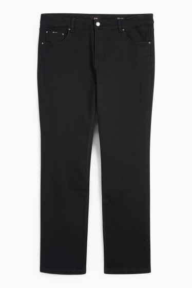 Femei - Straight jeans - talie medie - LYCRA® - negru