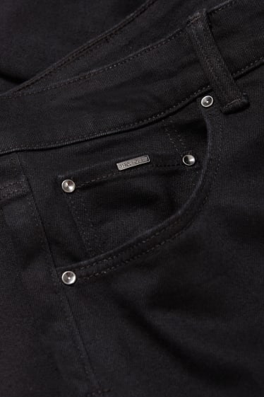 Femei - Straight jeans - talie medie - LYCRA® - negru