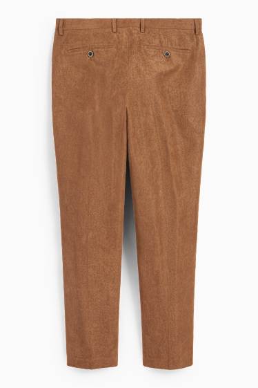 Bărbați - Pantaloni modulari - slim fit - structurați - maro