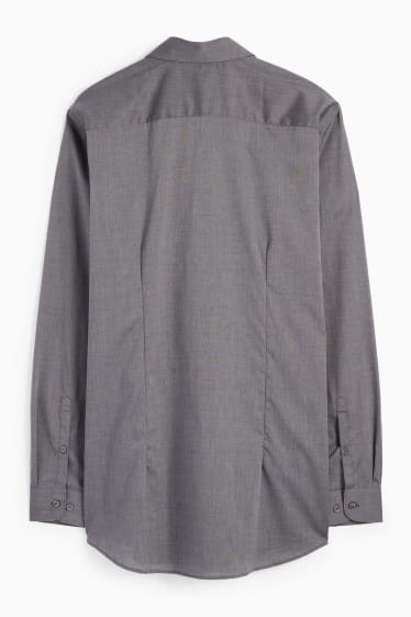 Home - Camisa - slim fit - Kent - fàcil de planxar - gris fosc