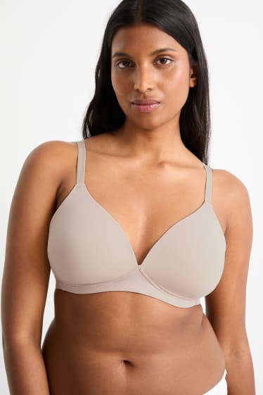 Femei - Sutien fără armătură - vătuit - LYCRA® - bej deschis