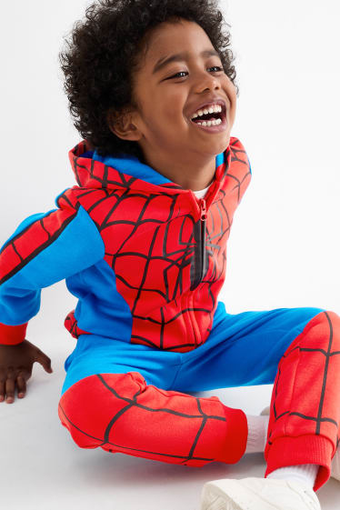 Kinderen: jongens - Spider-Man - set - sweatvest met capuchon en joggingbroek - rood