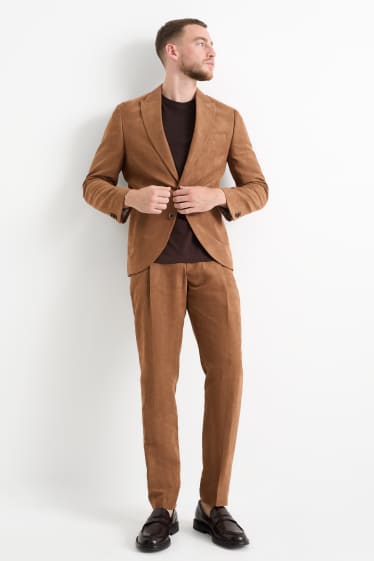 Bărbați - Pantaloni modulari - slim fit - structurați - maro