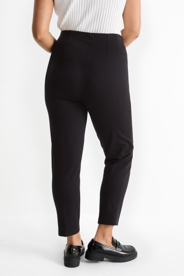 Femei - Pantaloni de stofă - talie înaltă - slim fit - negru