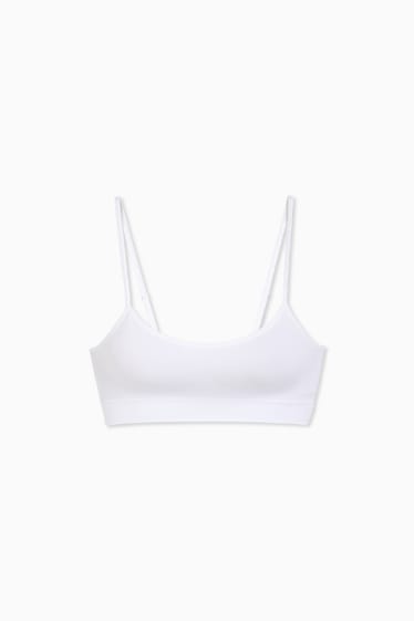 Women - Bralette - seamless - white