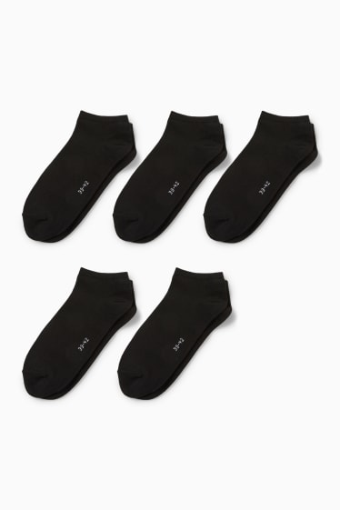 Women - Multipack of 5 - trainer socks - black