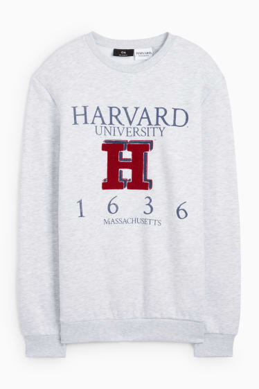 Bărbați - Bluză de molton - Harvard University - gri deschis melanj