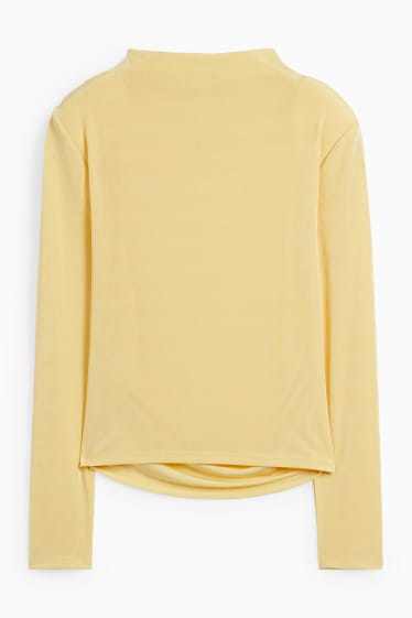 Femei - Tricou cu mânecă lungă - galben