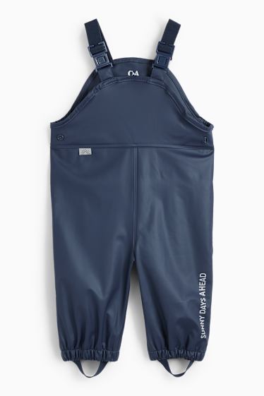 Bebeluși - băieți - Pantaloni de ploaie bebeluși - impermeabili - albastru închis